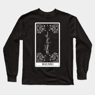 Wizard Tarot Card D&D Nat 20 Dungeons & Dragons Long Sleeve T-Shirt